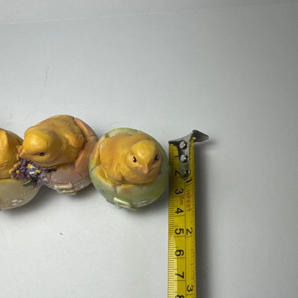Easter Figurine Multi-Color Resin Chick Egg Decor Cotagecore Spring